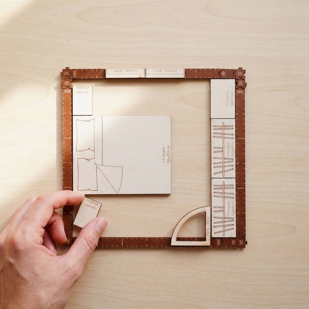 19 plans studio de 12m2 à 40m2 : trouvez l'aménagement parfait pour votre espace 17 kit yoja plan vue haut main manipule element echelle 1 25
