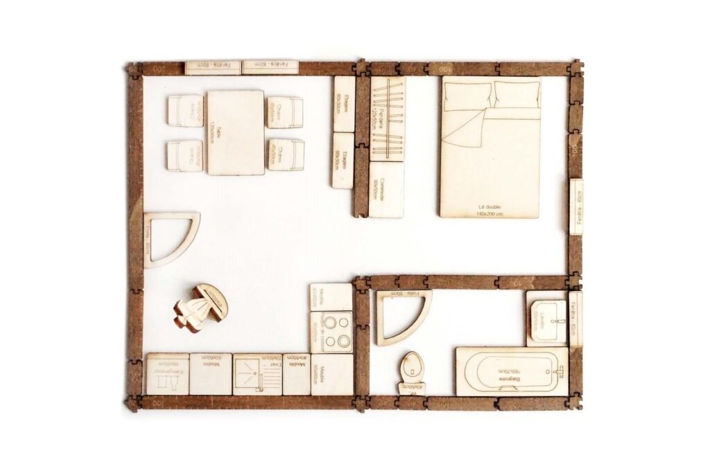 Plan studio de 27m2