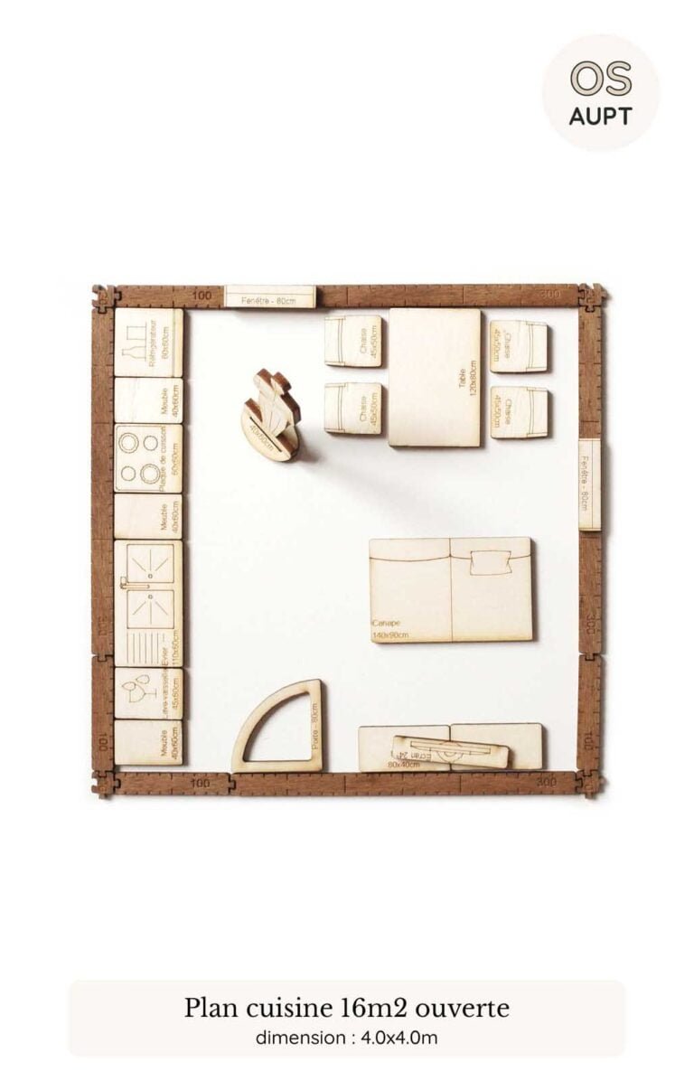 plan cuisine 16m2 8 plan d'une cuisine de 16m2 ouverte sur le salon et la salle à manger réalisé avec le kit yoja