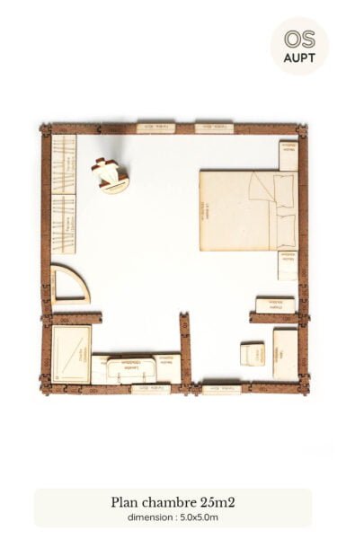 plan chambre : exemples par surface de 9m2 à 30m2 18 plan d'une suite parentale de 25m2 réalisé avec le kit yoja