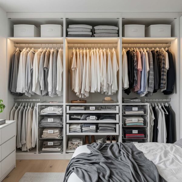 Idées de Rangement dans la Chambre : 15 Solutions Pratiques et Astuces 20 Rangement chambre : penderie