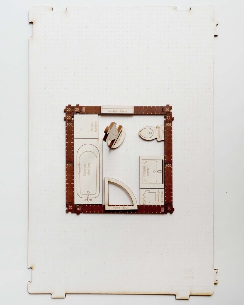 Plan Salle de Bain 5m2 5 Plan Salle de bain 5m2 carrée avec baignoire et WC