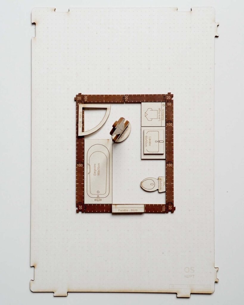 Plan Salle de Bain 5m2 13 Plan Salle de bain 5m2 rectangulaire avec baignoire et WC