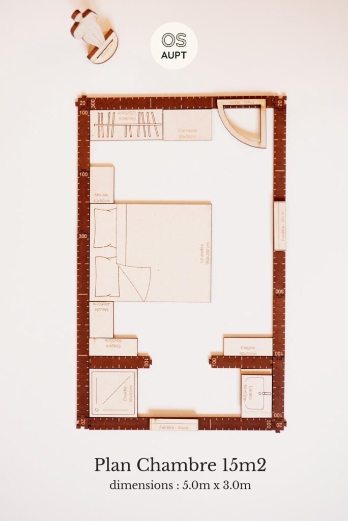 Plan Chambre 15m2 4 Plan Chambre 15m2 avec salle de douche et lavabo