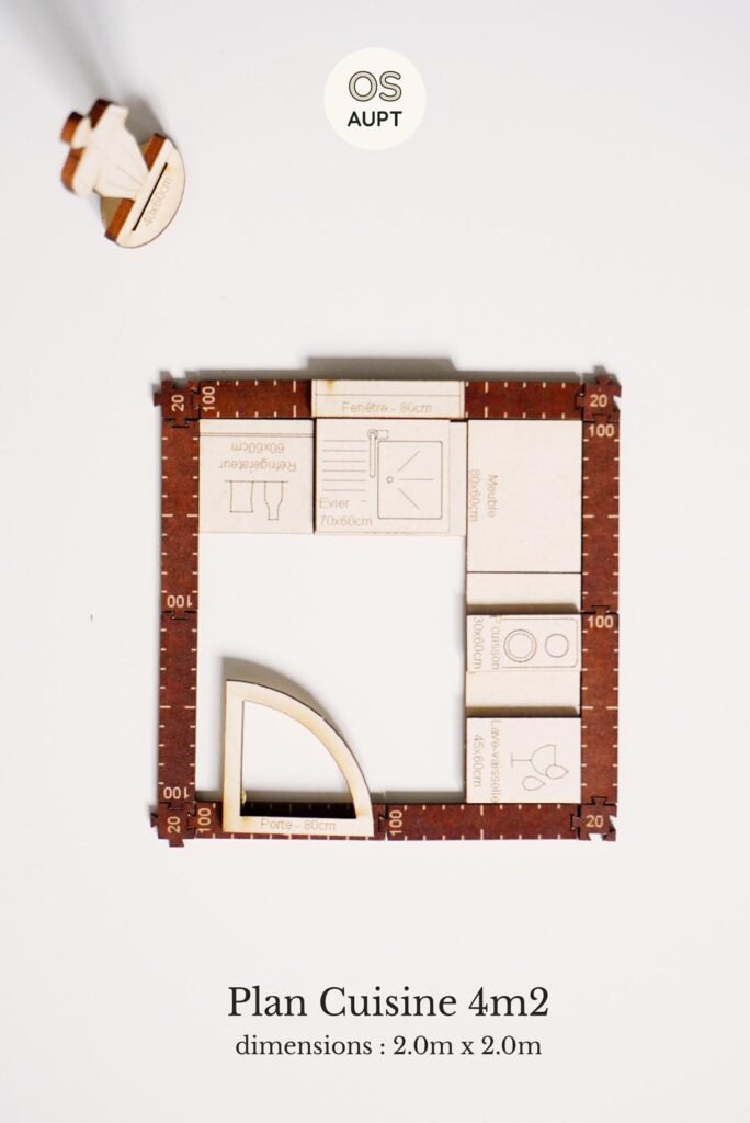 Plan Cuisine 4m2 carré en L