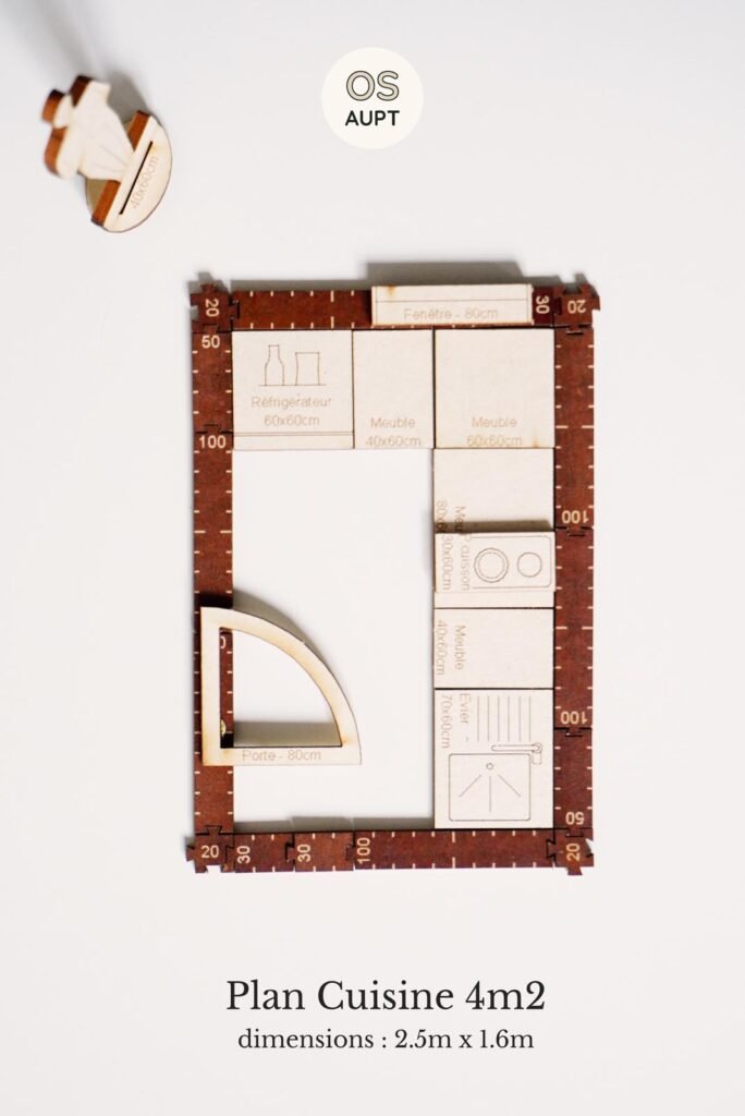 Plan Cuisine 4m2 en L