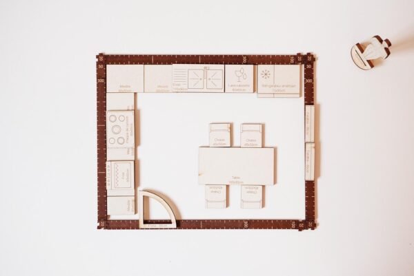 Plan Cuisine 14m2 en L avec table à manger (4.2m x 3.3m)