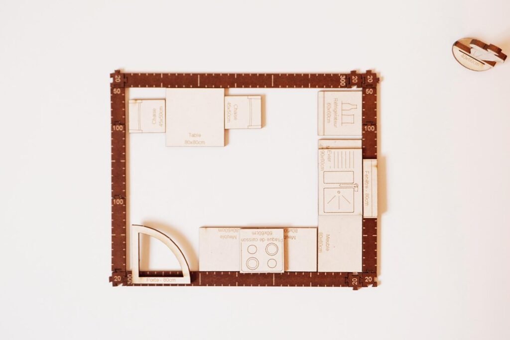 Plan Cuisine 8m2 4 Plan Cuisine 8m2 en L avec espace repas (3.2m x 2.5m)