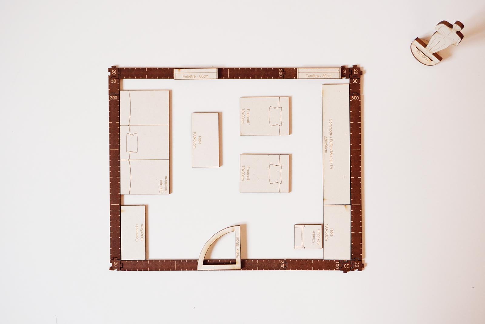 Plan Salon 14m2 1 Plan Salon 14m2 avec canapé et deux fauteuils (4.2m x 3.3m)