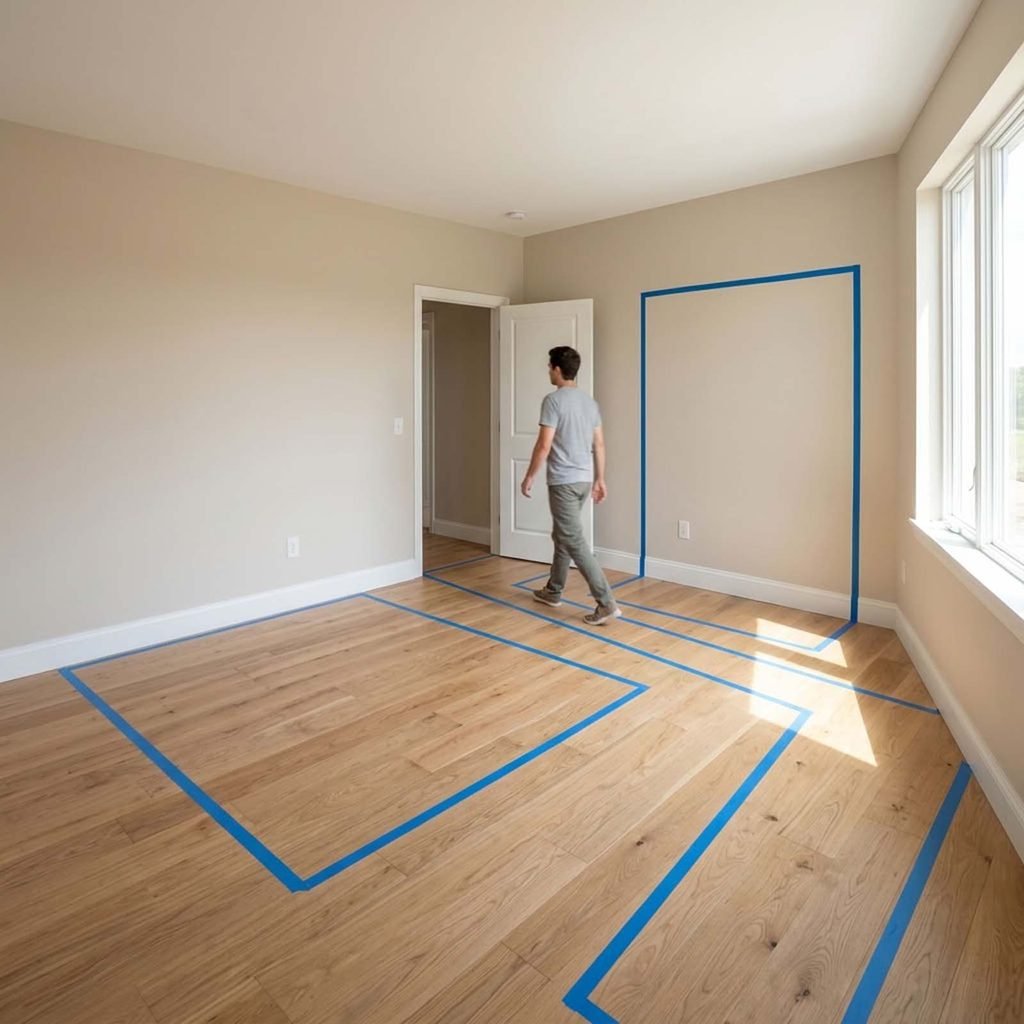 Verifier lemplacement des meubles avant damenager la chambre