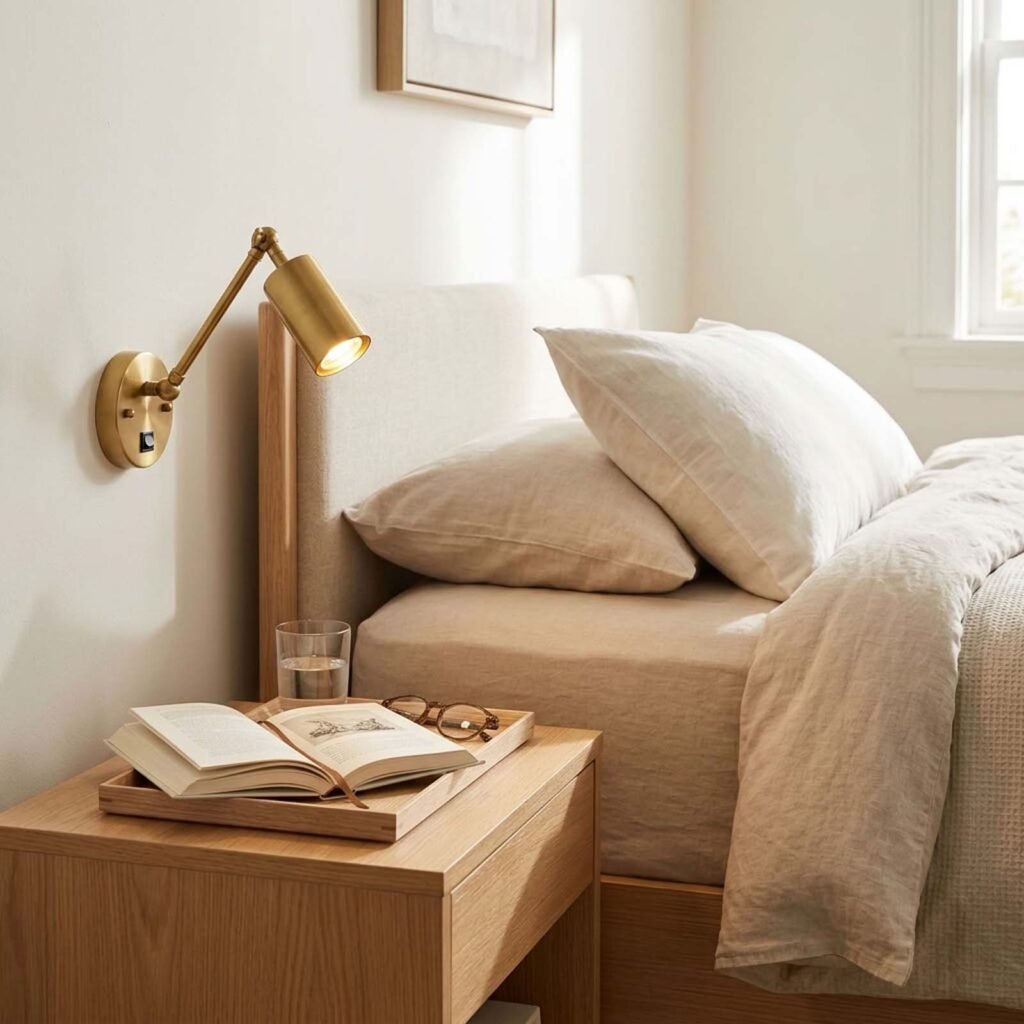 Amenager un chevet avec une lampe et les objets du quotidien