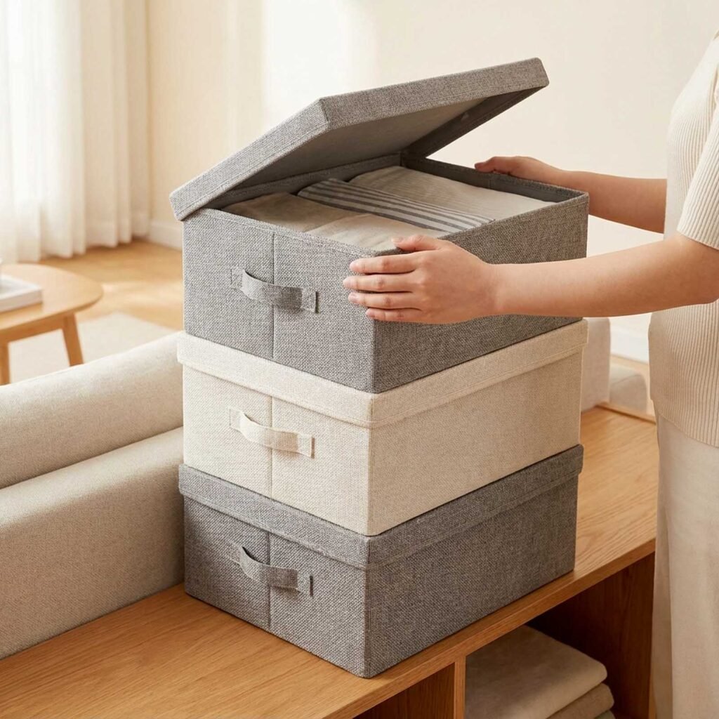 Idée de cadeau pour une nouvelle maison : boites de rangement