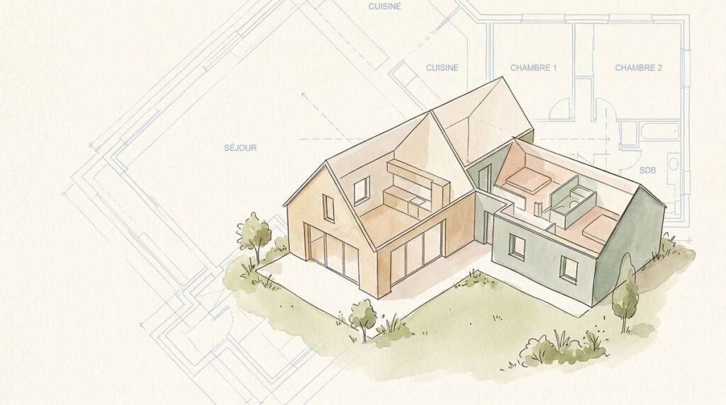 maison 100m2 rpartition des pices en plain pied ou tage