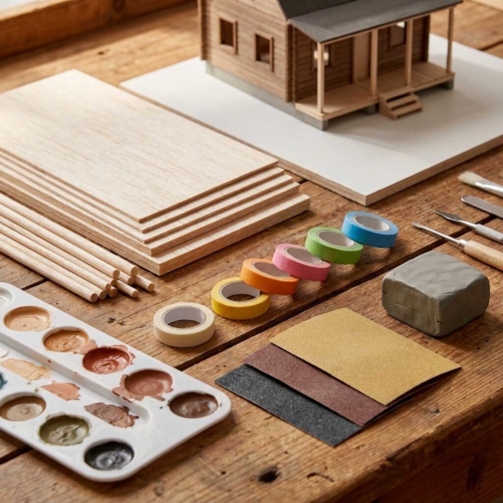 matériaux pour construction de maquette.