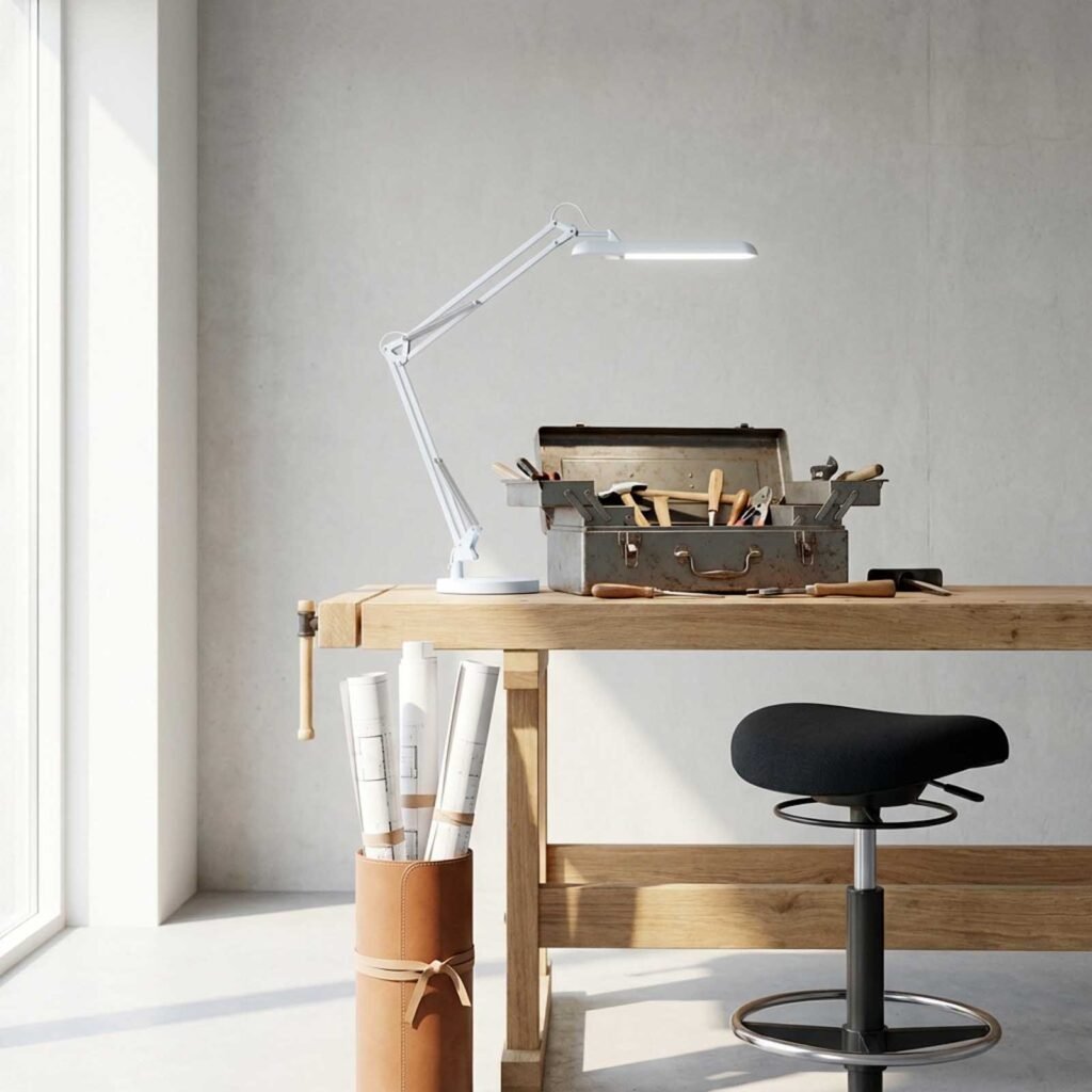 espace de travail minimaliste et organisé.