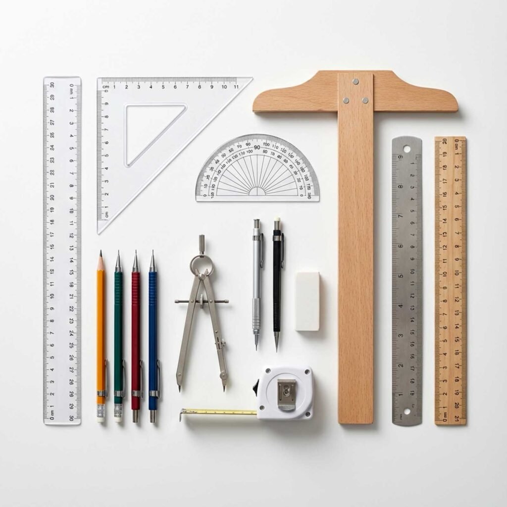 outils de mesure et de traçage.
