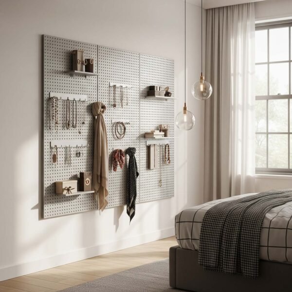 Rangement Chambre Panneaux perfores pour accessoires 600x600 1