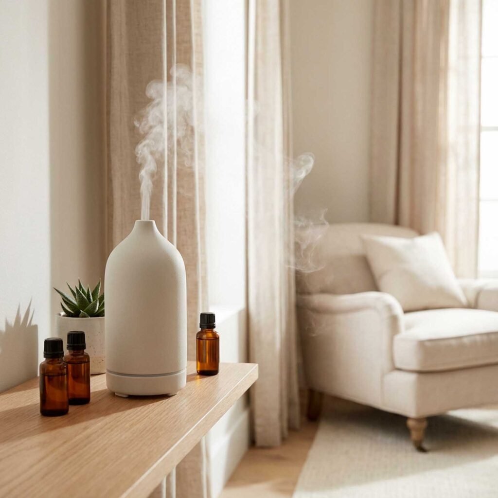 diffuseur d'huiles essentielles élégant.