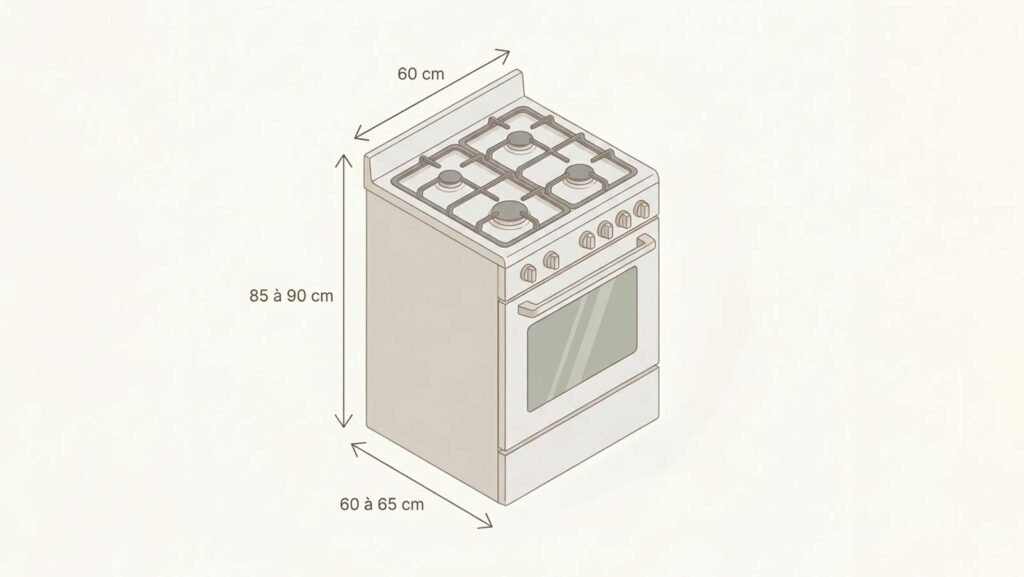 Dimensions cuisiniere