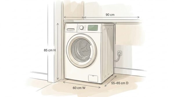 Dimensions lave-linge : hauteur, largeur et profondeur