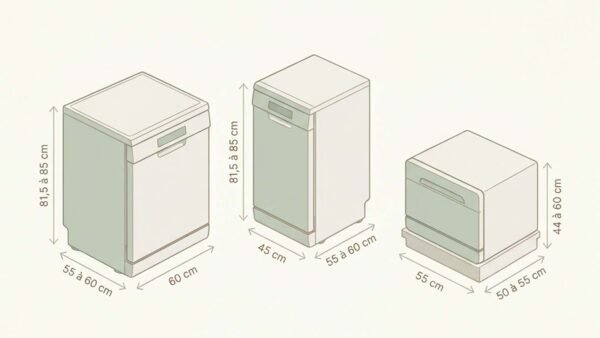 Dimensions lave-vaisselle : largeur, hauteur et profondeur
